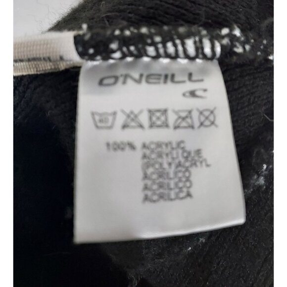 Hat O Neil Beanie Knit Ski Black Heavy Knitted W Logo Pom Pom - Picture 4 of 8